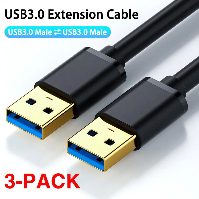 LUOM LUOM USB 3.0 Male to Male Cable 1.64 ft 3-Pack — product photo