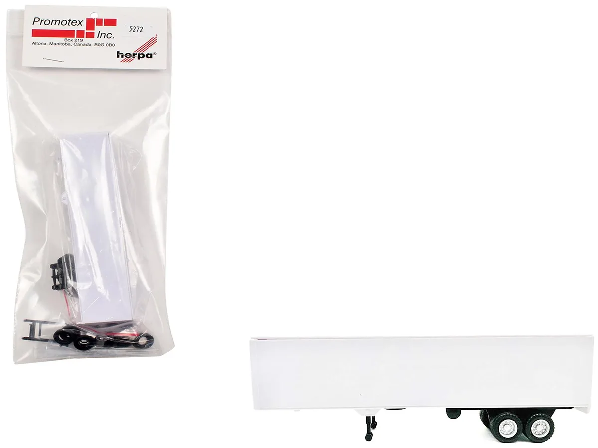 Promotex Promotex 40ft Dry Van Trailer White 1/87 HO Plastic Model — product photo