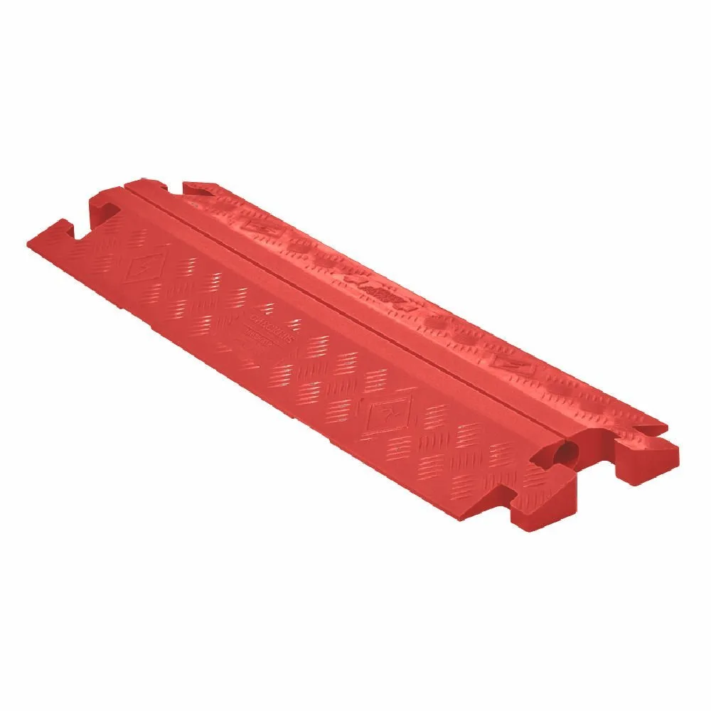 Orange polyurethane T-shaped cable protector with split top and single channel