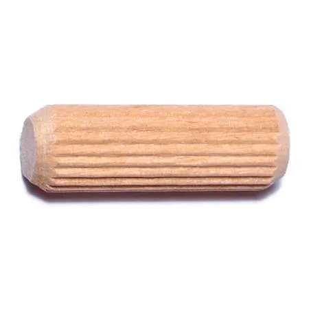 MIDWEST FASTENER CORP MIDWEST FASTENER CORP 08900 Birch Wood Fluted Dowel Pins 100PK — product photo