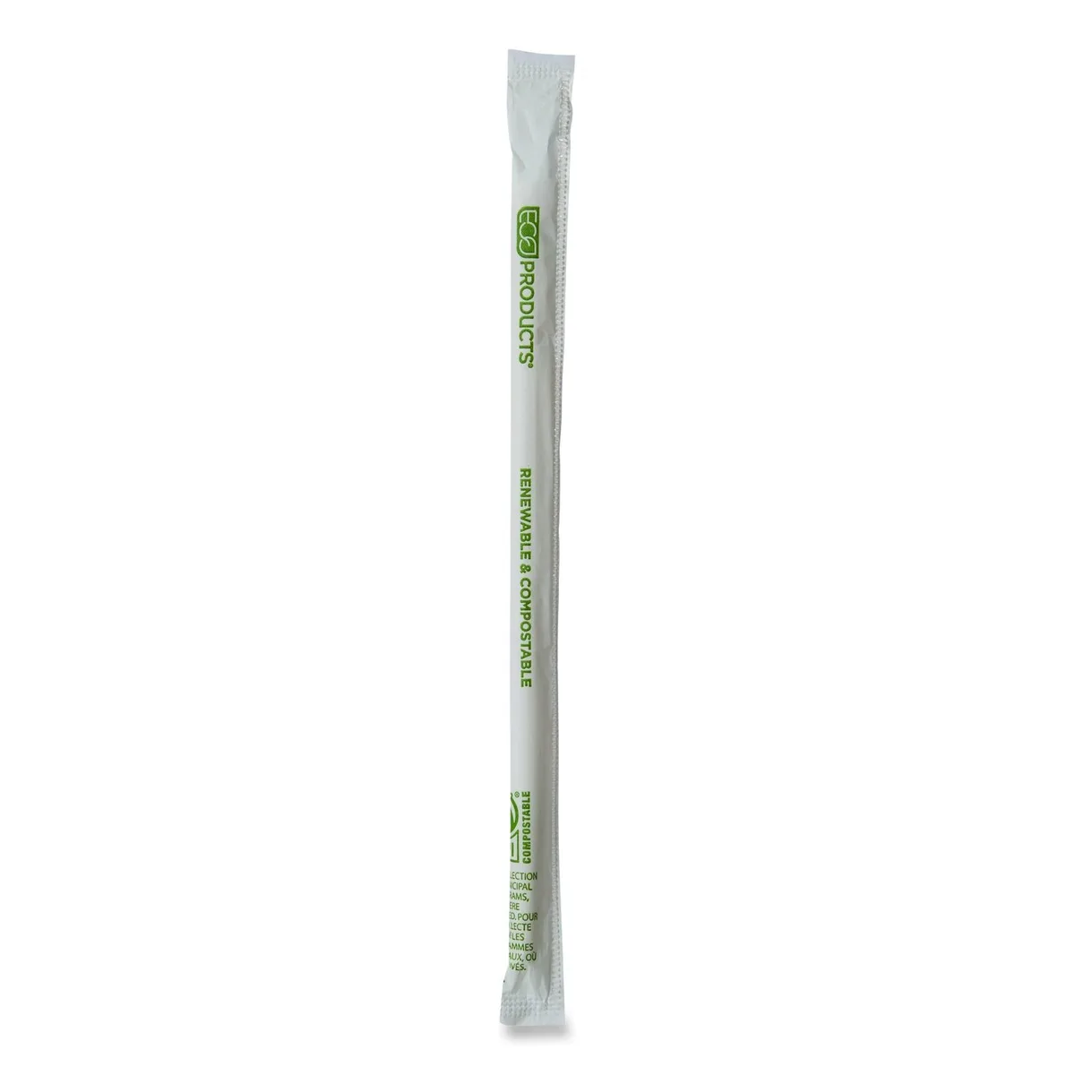 Eco-Products Eco-Products PHA Straws 10.25" Natural White 1250/Carton — product photo