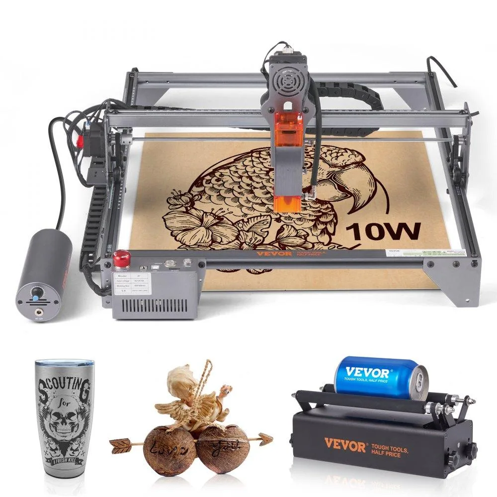 VEVOR VEVOR Laser Engraver 10W 400x400mm A7 Rotary Roller — product photo