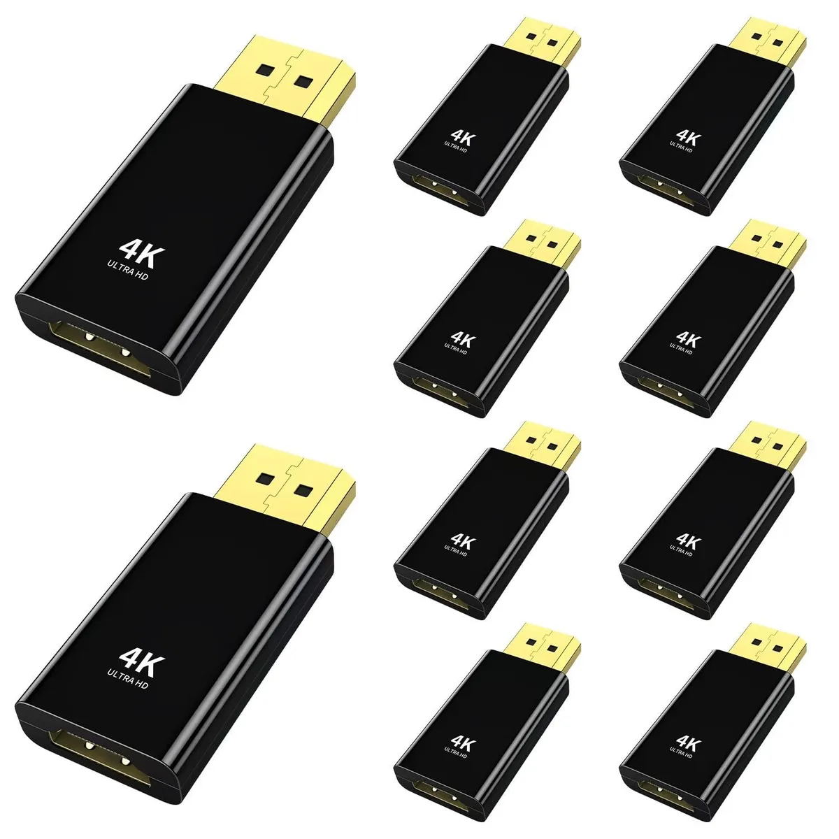 Vszerda Vszerda 4K DisplayPort to HDMI Adapter 10 Pack Gold Plated Passive — product photo