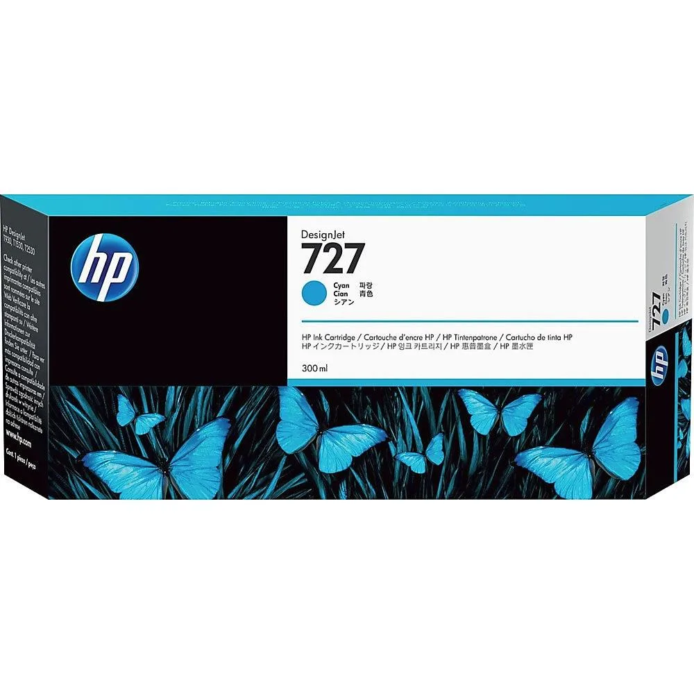 HP HP F9J76A 727 300-ml Cyan DesignJet ink cartridge — product photo