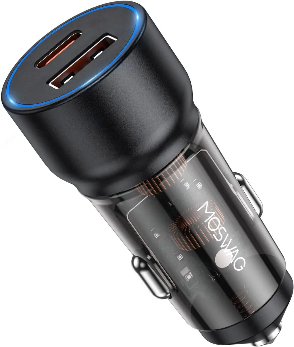 Hamzan Hamzan USB C Car Charger 75W 45W PD QC 3.0 30W USB Mini Cigarette Lighter Adapter — product photo