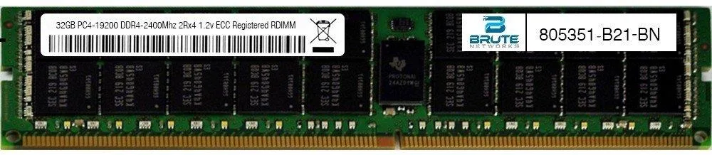 Brute Networks Brute Networks 805351-B21-BN 32GB DDR4 2400 CL15 Registered 2Rx4 server RAM — product photo