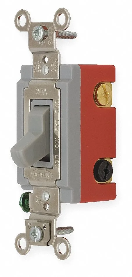 Hubbell Incorporated Hubbell Incorporated HBL1224GY 4-Way Toggle Switch 20A 120/277V Gray — product photo