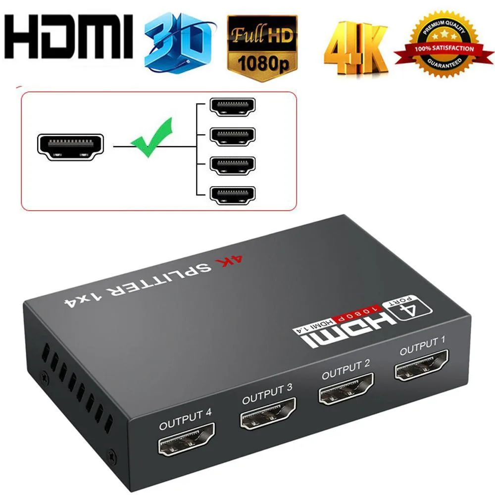 WRIARICH WRIARICH XQ-001 HDMI Switch 4 in 1 Out LUOM 4K 30Hz Switch Port Hub Supports HDR HDCP1.4 — product photo
