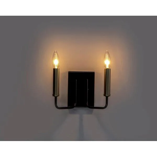 Maxim Mfg. 10252 two-light pendant black gold finish