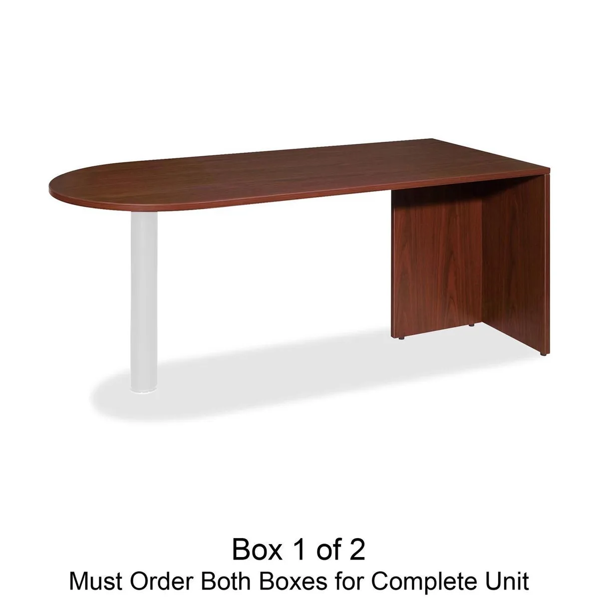 Lorell Lorell 69380 Peninsula Box 1/2 66x30x29 Mahogany office furniture — product photo
