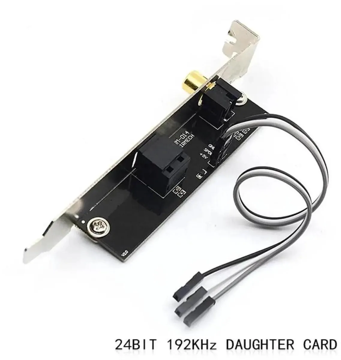 SMUGDESK SMUGDESK 24Bit 192KHz SPDIF Optical Coaxial Digital Audio Daughter Card with Baffle Bracket, Black — product photo