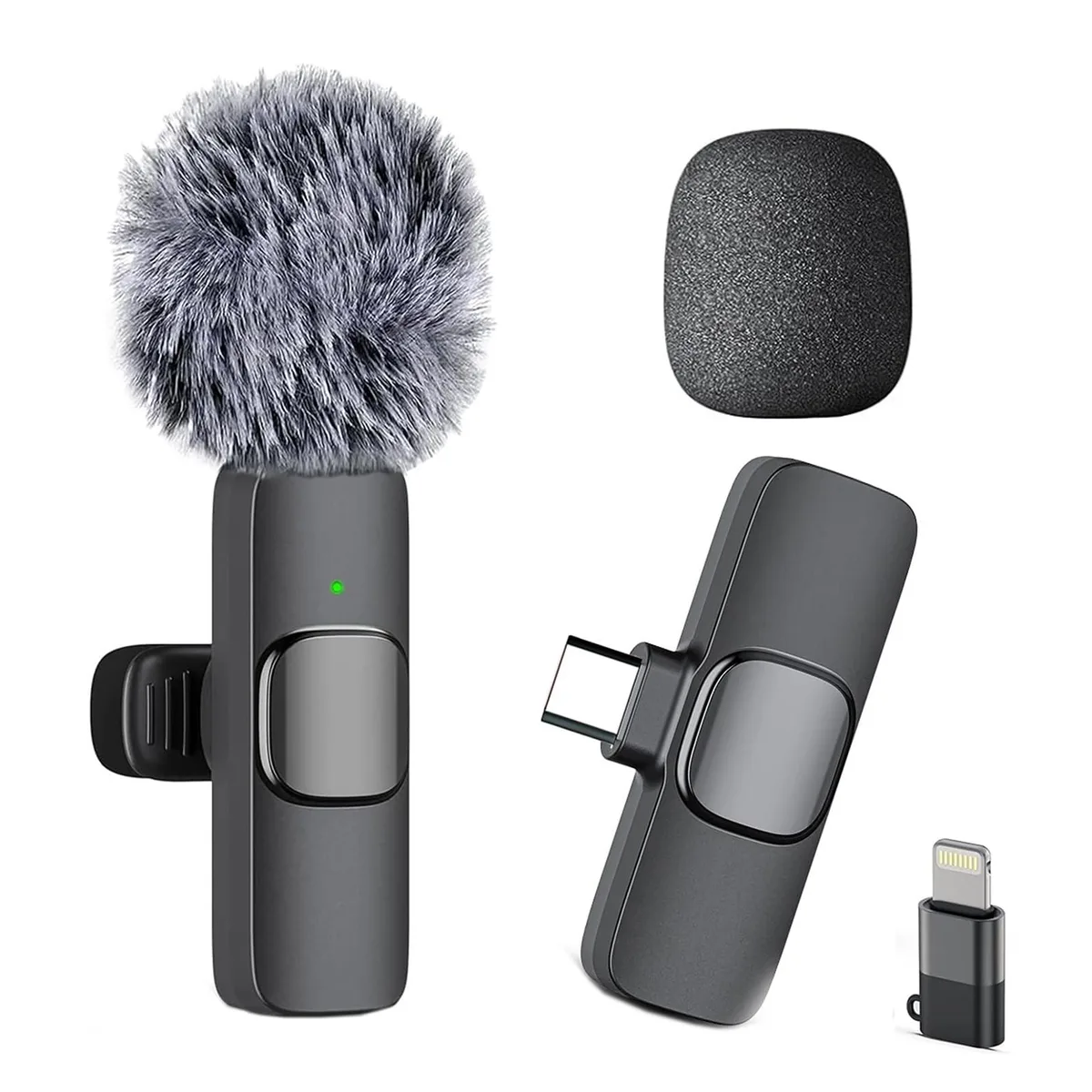 Caiord K1 Wireless Lavalier Microphone Lightning Type-C — product photo