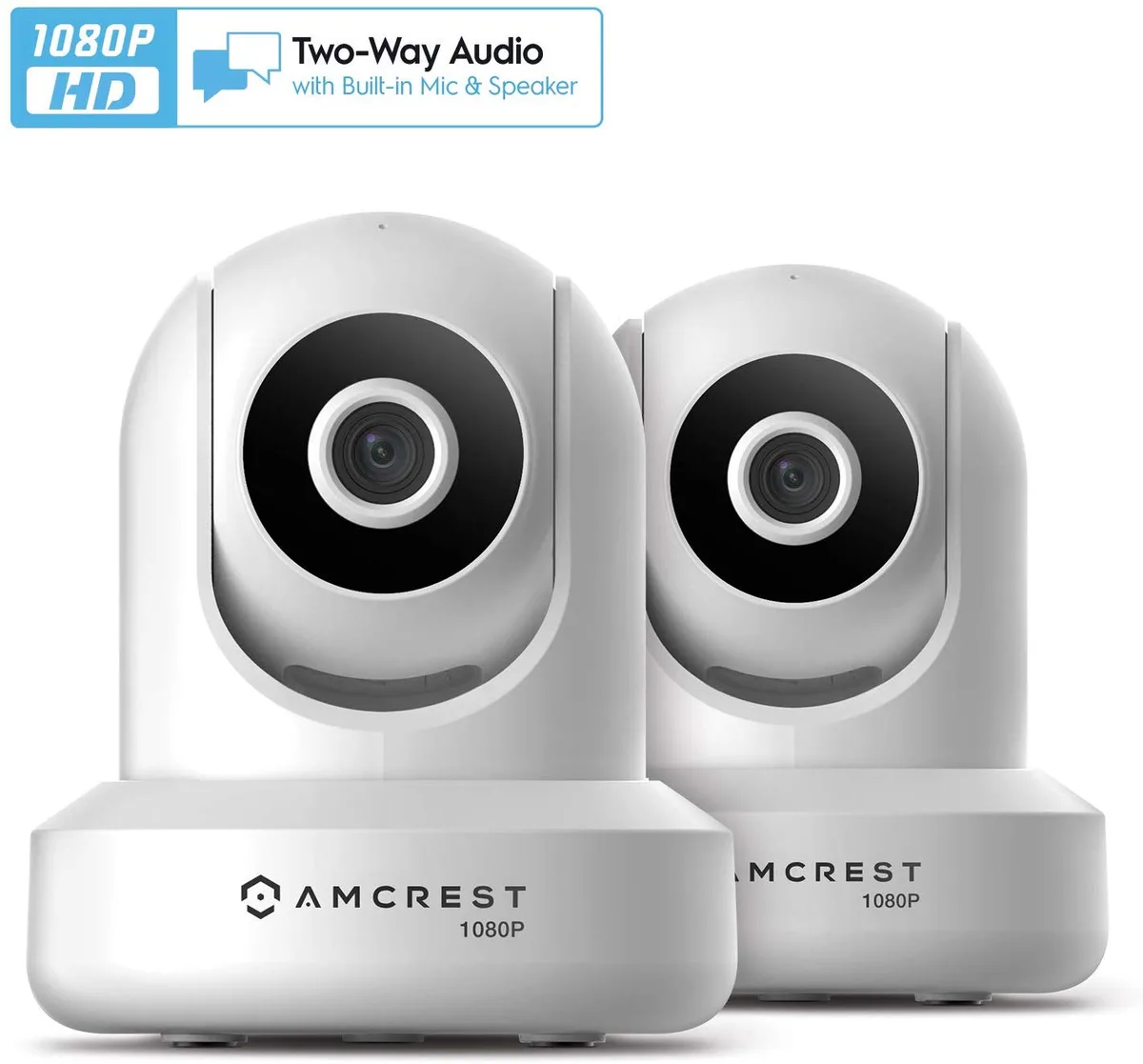 Amcrest Amcrest 2-Pack 1080p WiFi Indoor Network Camera (White) — product photo