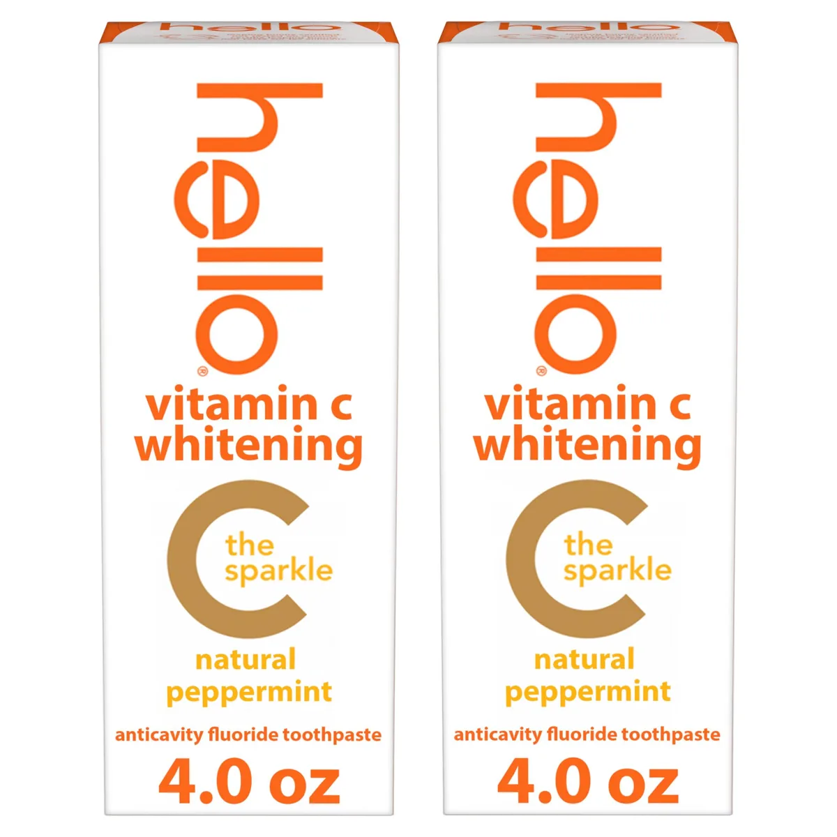 Two white 4.0 oz toothpaste tubes in a pack