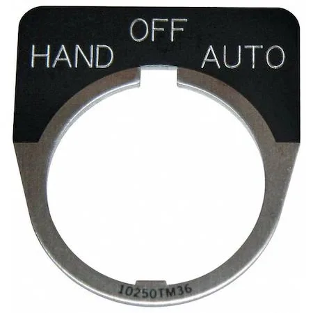 Eaton Eaton 10250TM51 Legend Plate Hand Off Automatic Black 30.5 mm — product photo