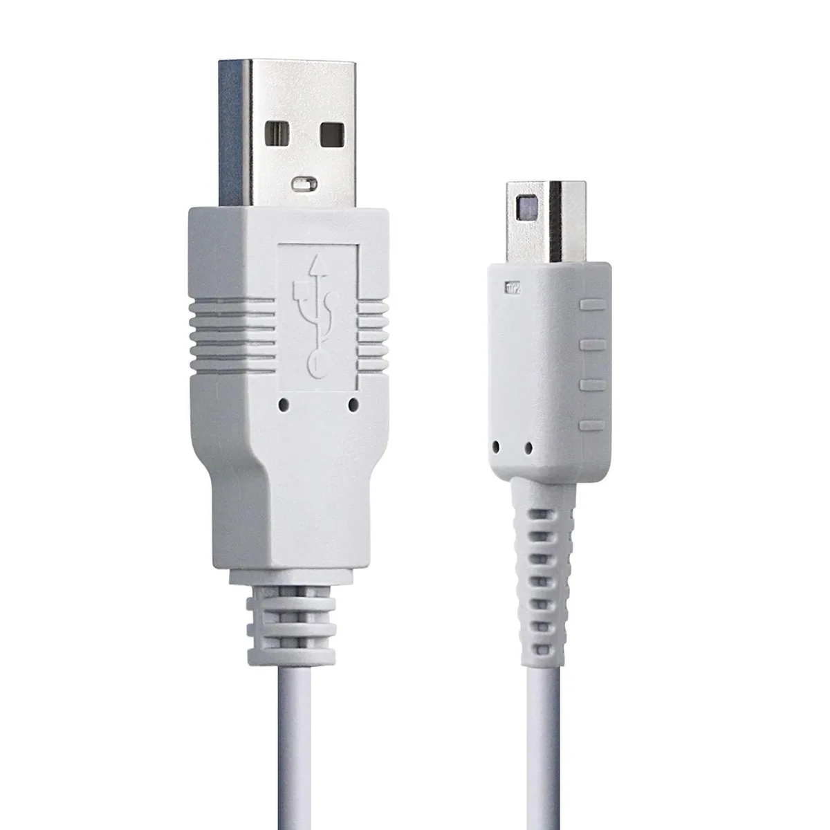 White USB-A to proprietary cable, 100 cm, tangle-free PVC sheath