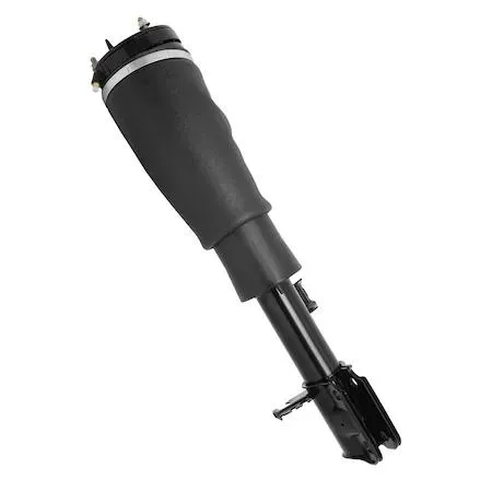 Unity front left non-electronic air strut assembly, silver metal cylinder with mounting hardware