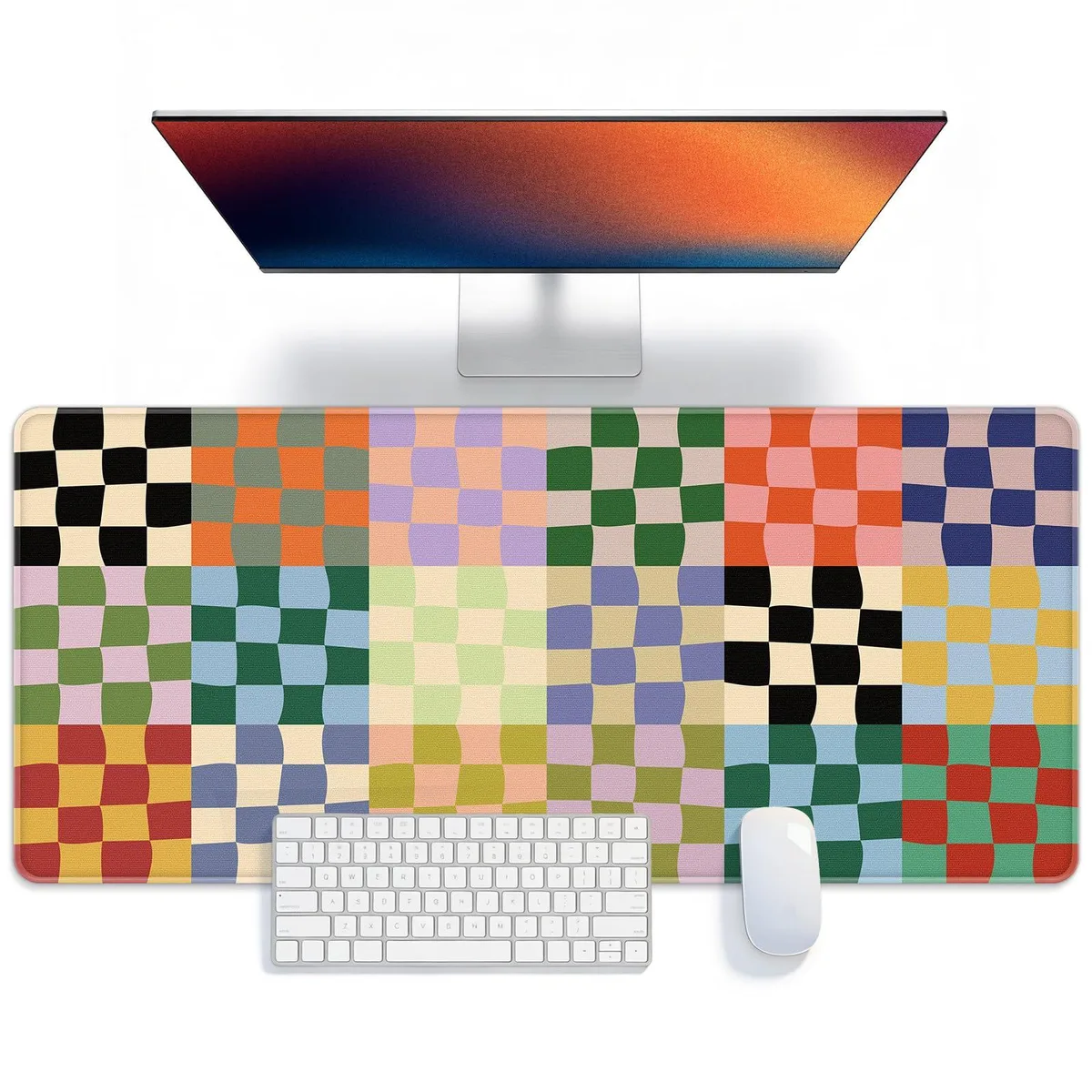  Keychron QB1466 Mouse Pad 36 x 16 inches Retro Checkered — product photo