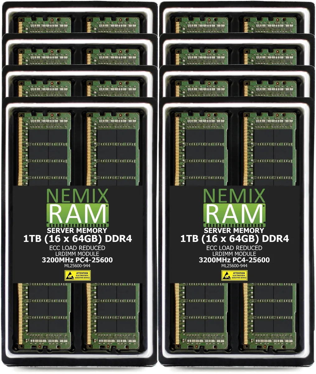 NEMIX RAM NEMIX RAM 1TB 16x64GB DDR4 3200MHz 4Rx4 ECC LRDIMM server RAM — product photo