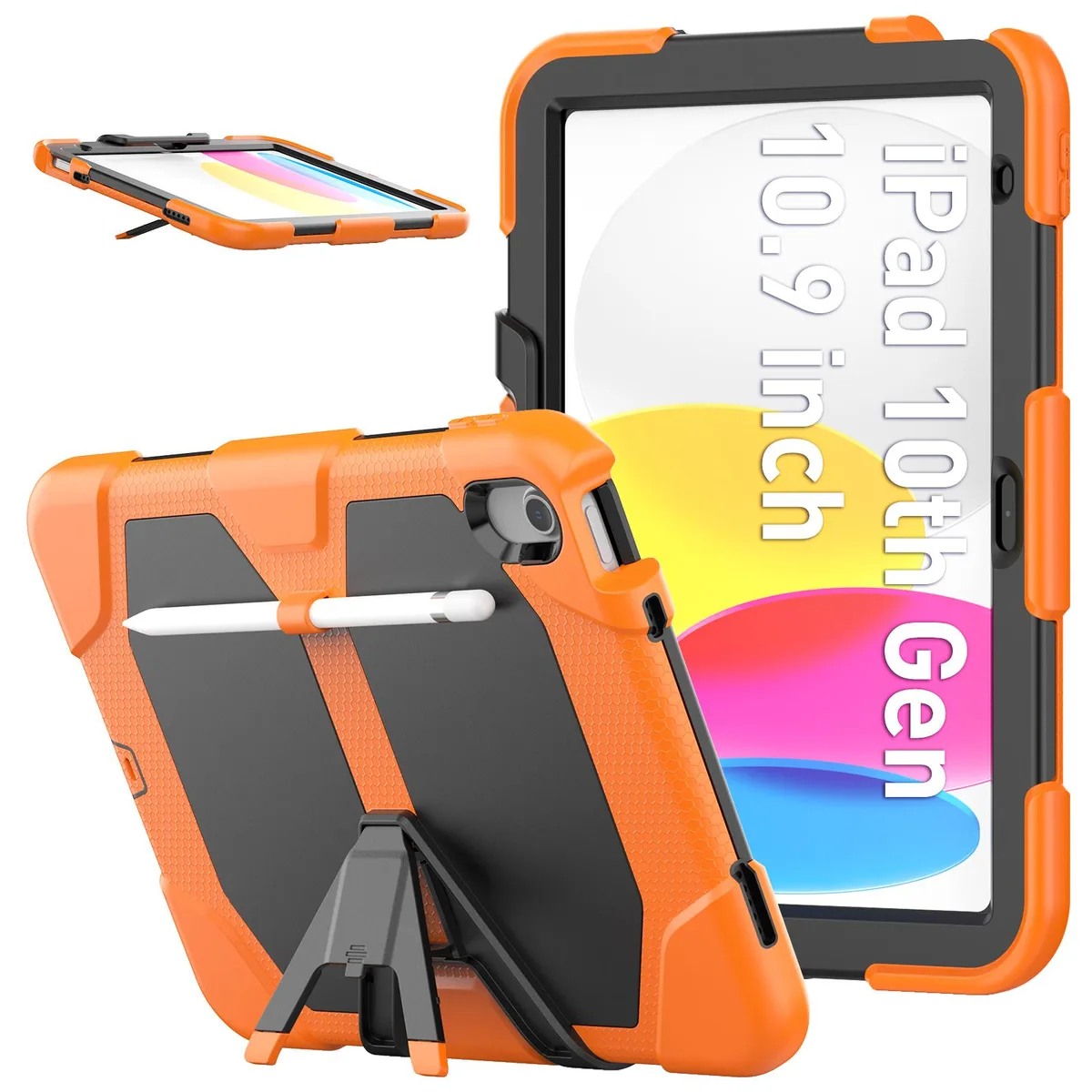 Werleo Werleo A2696 iPad 10th Gen 10.9 2022 Rugged Case Orange — product photo