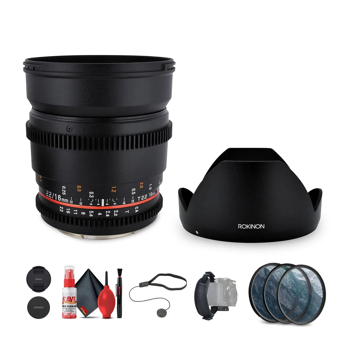 Rokinon Rokinon 16mm T2.2 Cine Lens for Nikon F with Bundle Accessories — product photo