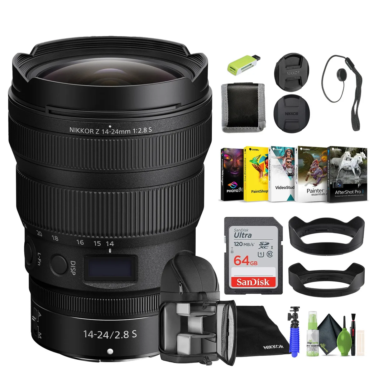 Nikon Inc Nikon NIKKOR Z 14-24mm f/2.8 S camera lens bundle — product photo