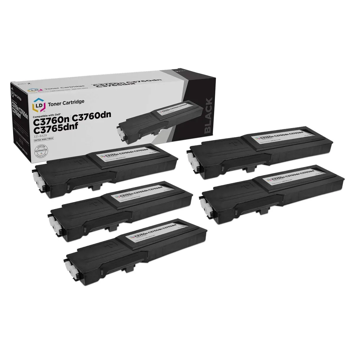 LD Products LD Products 331-8429 Black Toner Cartridge 5 Pack — product photo