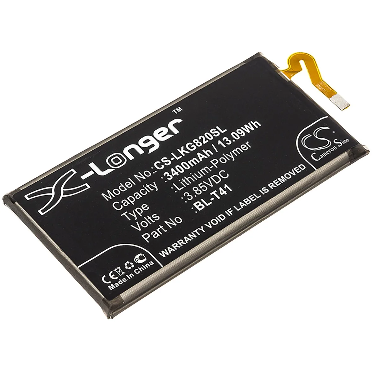 Cameron &amp; Co Cameron &amp; Co DS-CS-LKG820SL cell phone battery 3.4 Ah — product photo