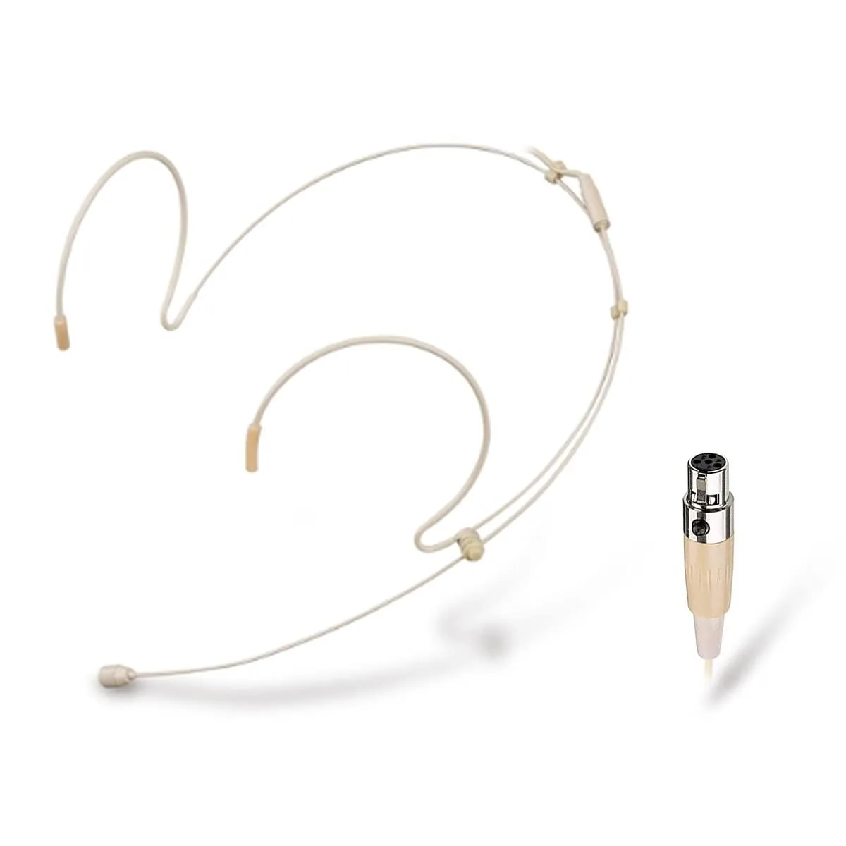  Haoin HA-1810S Double Over-Ear Headset Microphone Beige Mini XLR TA4F 1.2m — product photo