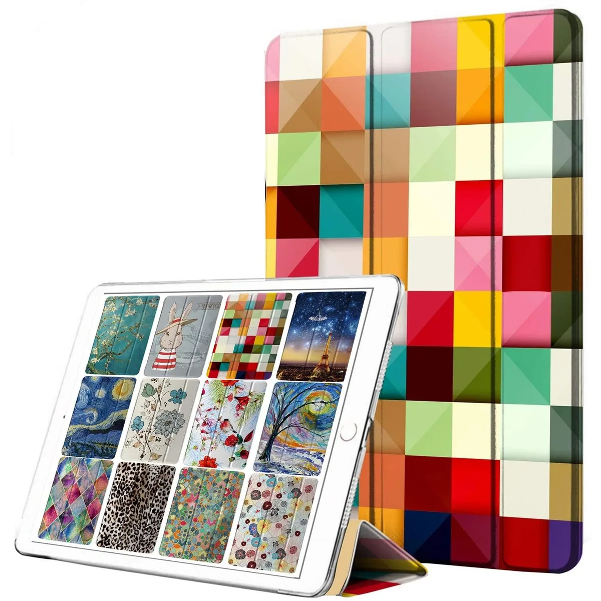 BoYata BoYata iPad Air 2 9.7" 2014 Case Multicolor Cubes 2 in 1 Accessory — product photo