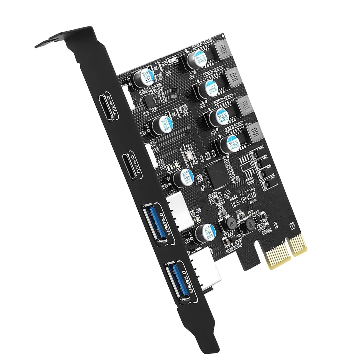 ESTONE ESTONE PCIE22A2C PCIe USB 3.0 4-Port Card (2×USB-C, 2×USB-A) 5Gbps — product photo