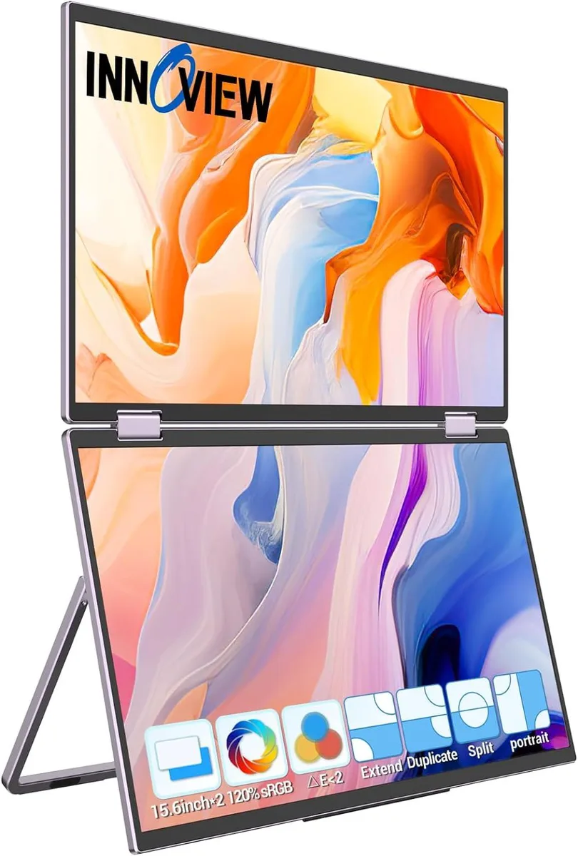 BFKK BFKK Laptop Screen Extender 15.6" Dual Stacked Monitors 1080P 120% sRGB accessory — product photo