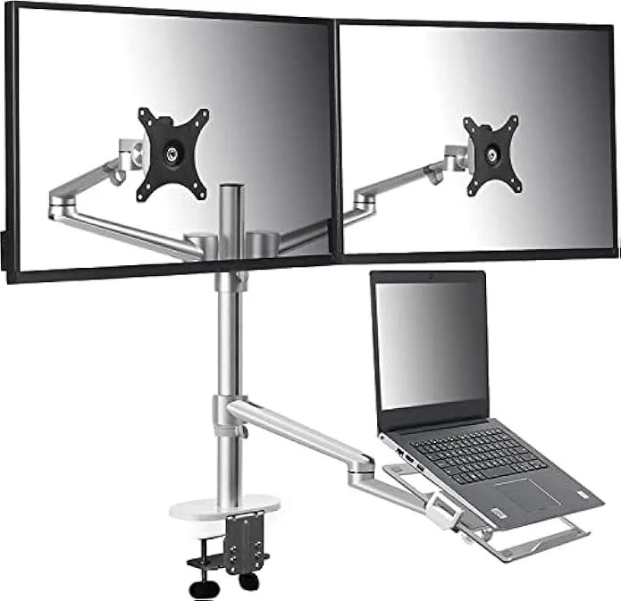 TAURKENAM TAURKENAM Height Adjustable 3 in 1 Laptop Monitor Stand Silver — product photo