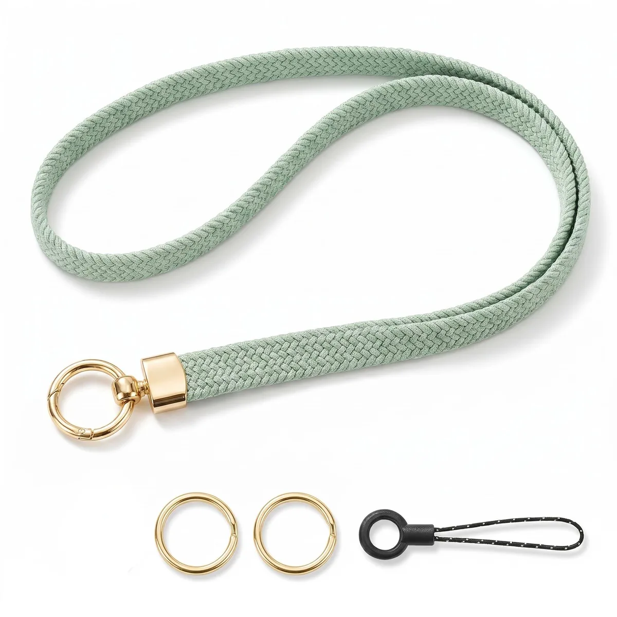  NZUCPZ stretchy lanyard 16.9in Green — product photo