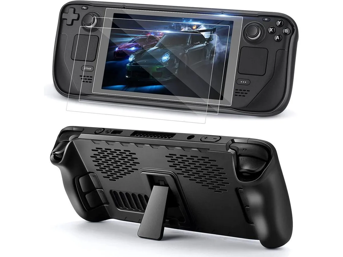 BONAEVER BONAEVER 2x Protective Case for Steam Deck (2022) with Tempered Glass Screen Protector — product photo