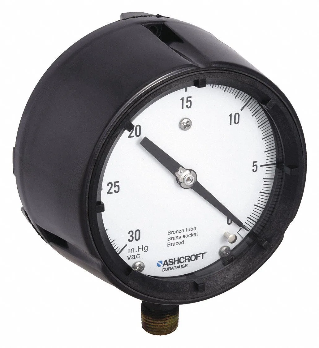 Ashcroft Ashcroft 451279 Process Vacuum Gauge 30 Hg 4 1/2 in — product photo