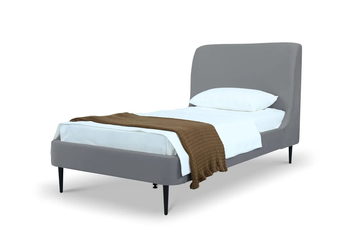 tuphen tuphen Twin Bed Grey Black 75×38 in 83.9 in Deep — product photo