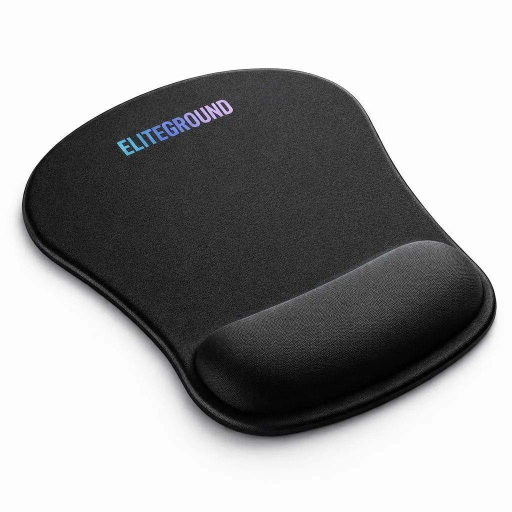  EliteGround RC-000001 Ergonomic Mouse Pad Memory Foam Black 9.5 x 8.7 in — product photo