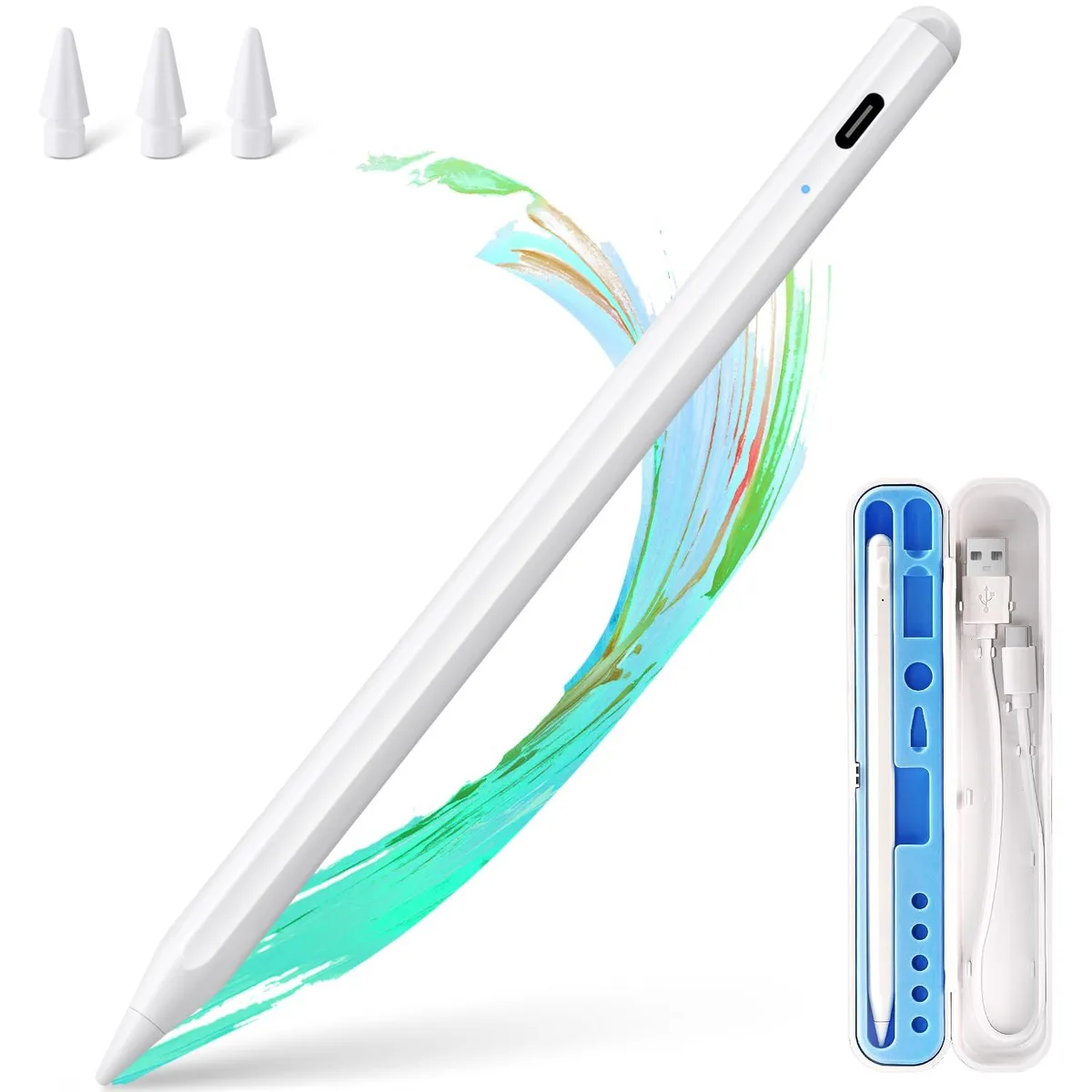  BLEBLE Stylus Pen for iPad 2018-2026 Fast Charge Apple iPad Pencil White — product photo