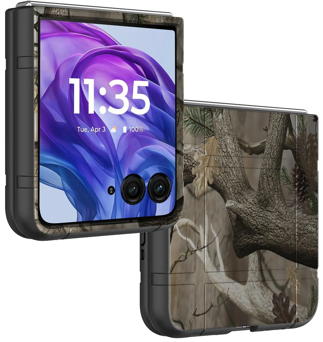 Nakedcellphone Nakedcellphone Hard Case Slim Cover for Motorola RAZR+ 2024 2025 2026 Bush Camo — product photo