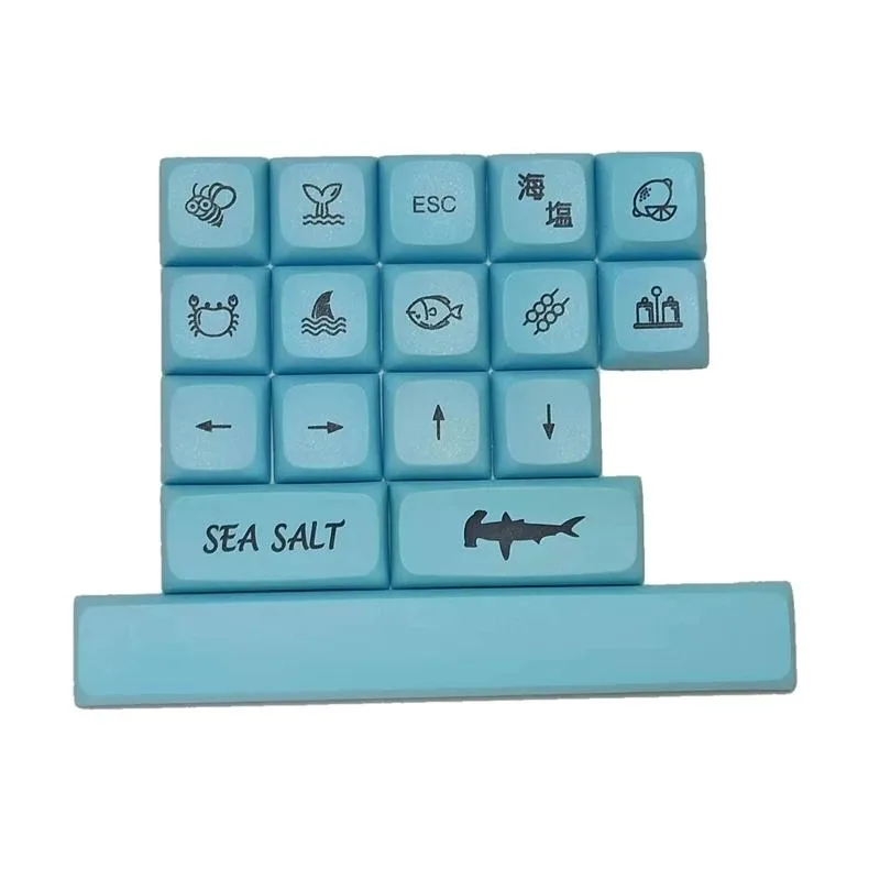 YINGHUA YINGHUA Honey Milk 17-Key PBT XDA Keycap Set Blue 6.25U Space — product photo