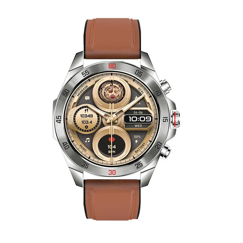ZOSKVEE ZOSKVEE Nx1pro Smart Watch 1.43 Inch Silver Leather — product photo