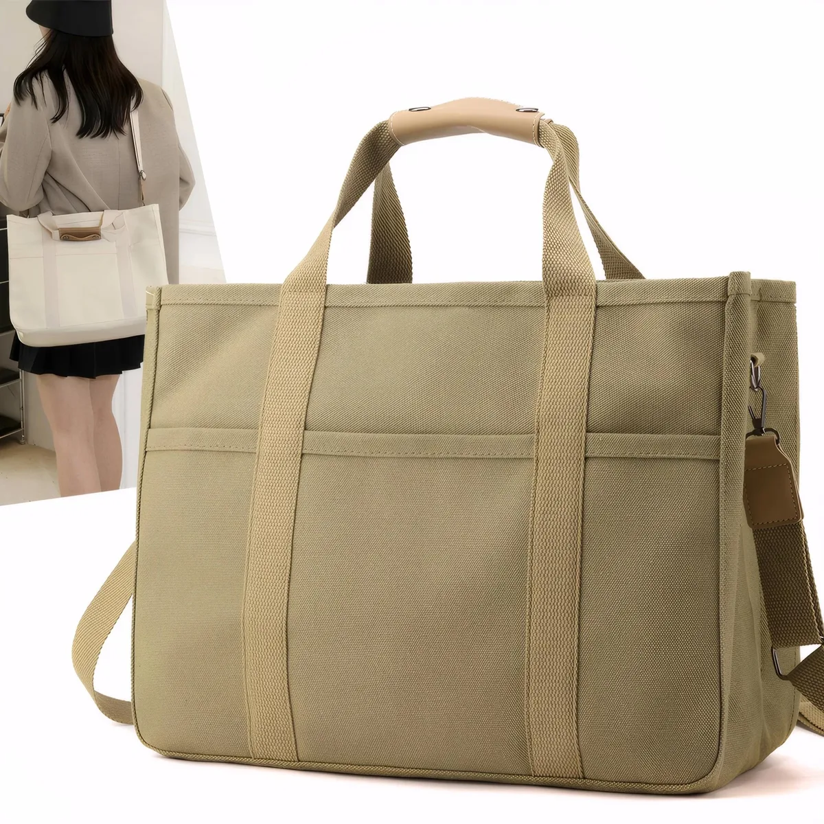 No Sew No Sew Canvas Tote Bag Red Medium 8 in — product photo