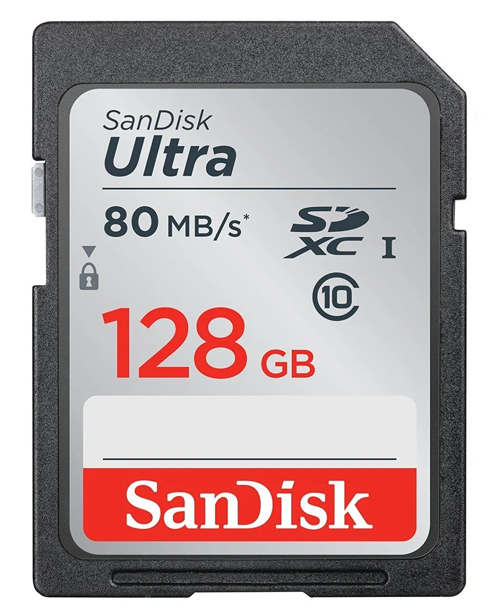 SanDisk SanDisk SDSDUNR-128G-GN6IN CYU 128GB SDXC memory card — product photo