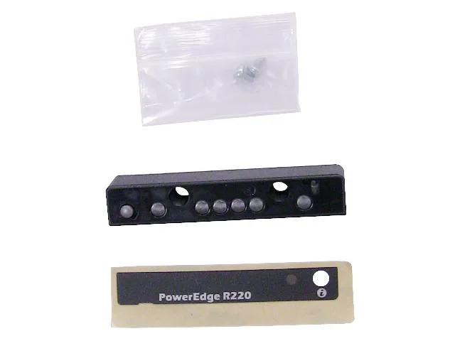 Front LED indicator kit for Dell PowerEdge R220 server, includes mounting screws and label