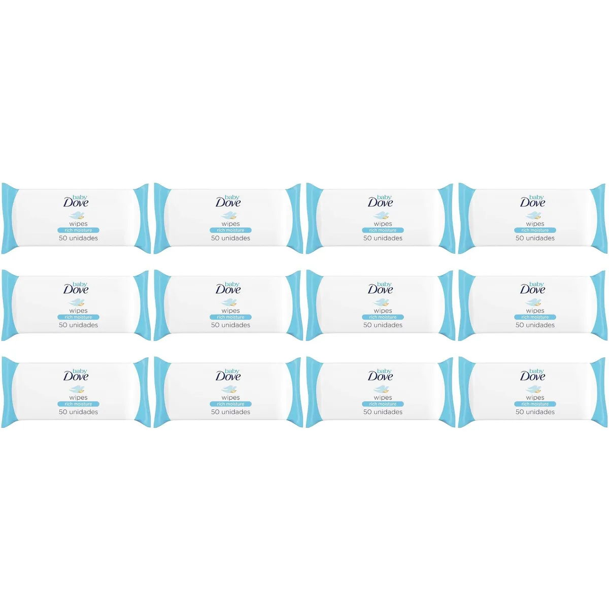 Dove Dove Baby Wipes Rich Moisture 12 Pack Skin Care — product photo