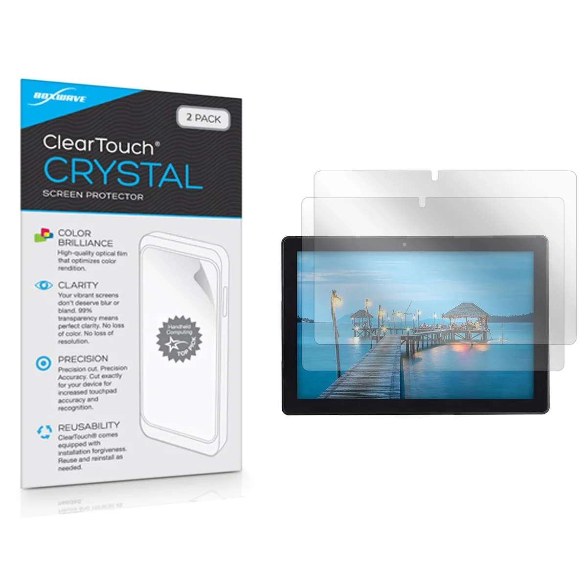 Boxwave BoxWave ClearTouch Crystal Screen Protector for Simbans TangoTab 10 in 2-Pack — product photo
