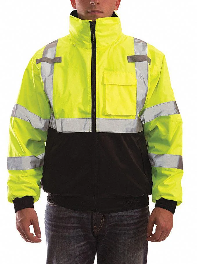 TINGLEY RUBBER CORP. TINGLEY RUBBER CORP. 26172 2XL Insulated Hi-Vis Bomber Jacket Lime/Black traffic safety equipment — product photo