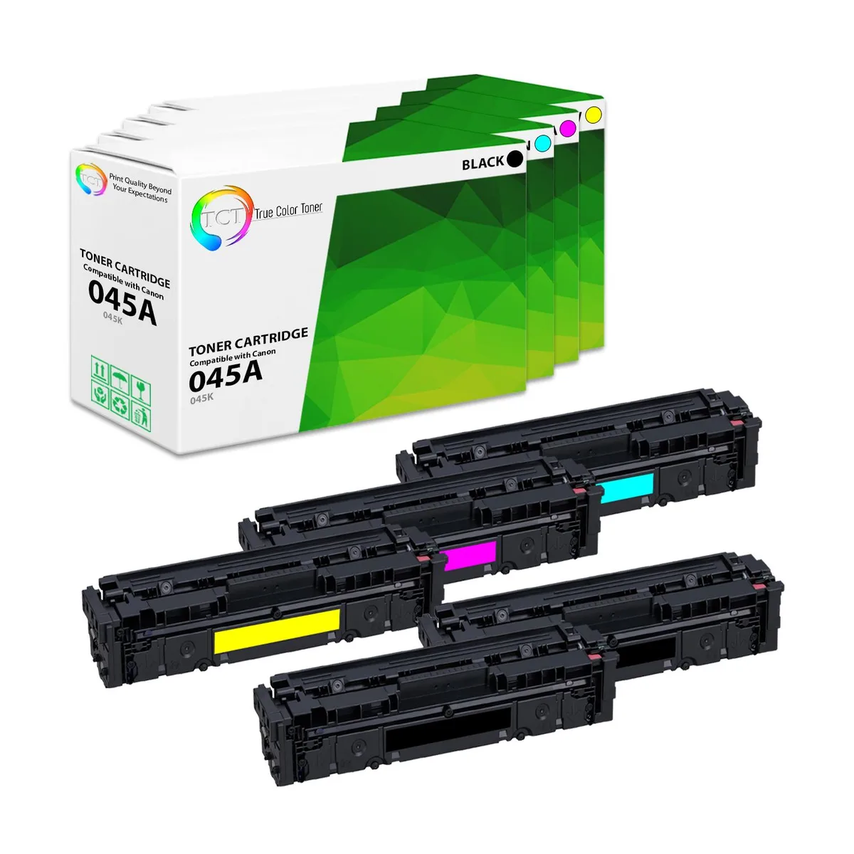 True Color Toner True Color Toner 045A 5 Pack toner cartridge 4 Colors 1400/1300 pages — product photo