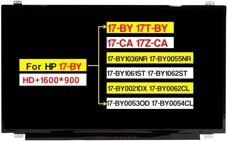 NUOLAISUN NUOLAISUN 17.3" laptop screen HD+ 1600×900 non-touch — product photo